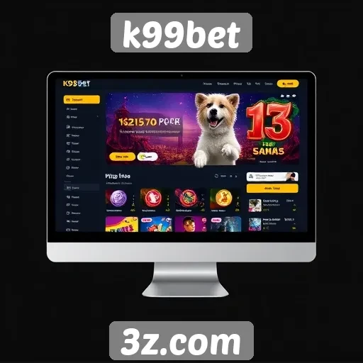 Interface e design do site k99bet